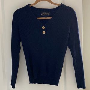 Lauren Jeans Company blue v-neck sweater